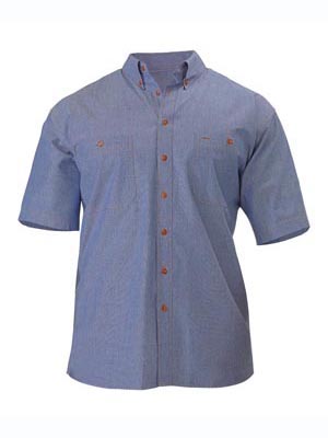 Bisley Chambray Shirt Short Sleeve – Seears Workwear